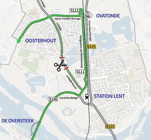 Afbeelding locatie knip Griftdijk Noord